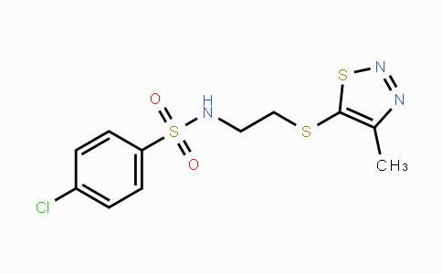 CAS No. 478063-53-5, 4-Chloro-N-{2-[(4-methyl-1,2,3-thiadiazol-5-yl)sulfanyl]ethyl}benzenesulfonamide