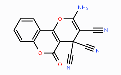 CAS No. 478063-78-4, 2-Amino-5-oxo-4H,5H-pyrano[3,2-c]chromene-3,4,4-tricarbonitrile