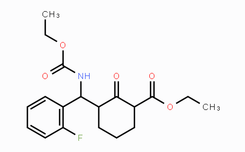 CAS No. 1005188-42-0, Ethyl 3-[[(ethoxycarbonyl)amino](2-fluorophenyl)methyl]-2-oxocyclohexanecarboxylate