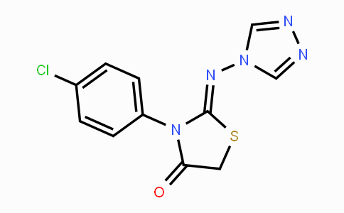 CAS No. 5102-36-3, 3-(4-Chlorophenyl)-2-(4H-1,2,4-triazol-4-ylimino)-1,3-thiazolan-4-one