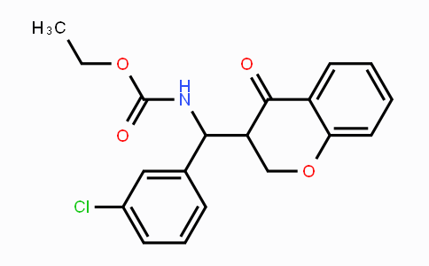 CAS No. 439111-08-7, Ethyl N-[(3-chlorophenyl)(4-oxo-3,4-dihydro-2H-chromen-3-yl)methyl]carbamate