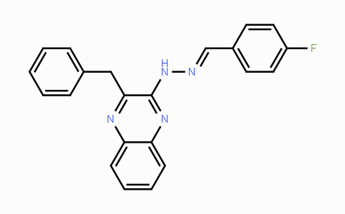 CAS No. 478064-31-2, 4-Fluorobenzenecarbaldehyde N-(3-benzyl-2-quinoxalinyl)hydrazone