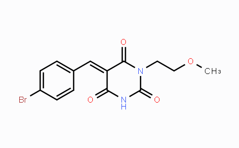 CAS No. 478064-35-6, 5-[(E)-(4-Bromophenyl)methylidene]-1-(2-methoxyethyl)-2,4,6(1H,3H,5H)-pyrimidinetrione