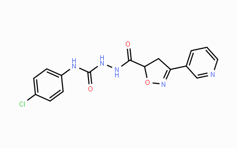 CAS No. 478064-66-3, N-(4-Chlorophenyl)-2-{[3-(3-pyridinyl)-4,5-dihydro-5-isoxazolyl]carbonyl}-1-hydrazinecarboxamide