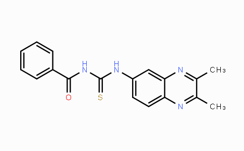 CAS No. 478064-81-2, N-Benzoyl-N'-(2,3-dimethyl-6-quinoxalinyl)thiourea