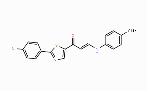 CAS No. 478064-90-3, (E)-1-[2-(4-Chlorophenyl)-1,3-thiazol-5-yl]-3-(4-toluidino)-2-propen-1-one