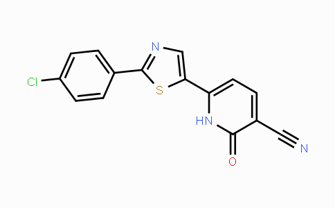 CAS No. 1209767-73-6, 6-[2-(4-Chlorophenyl)-1,3-thiazol-5-yl]-2-oxo-1,2-dihydro-3-pyridinecarbonitrile