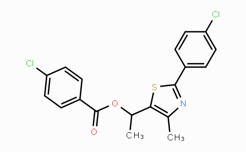 CAS No. 866049-64-1, 1-[2-(4-Chlorophenyl)-4-methyl-1,3-thiazol-5-yl]ethyl 4-chlorobenzenecarboxylate