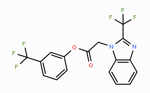 CAS No. 478065-82-6, 3-(Trifluoromethyl)phenyl 2-[2-(trifluoromethyl)-1H-1,3-benzimidazol-1-yl]acetate