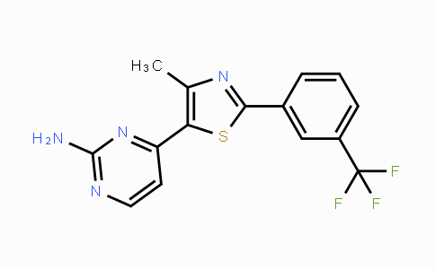 CAS No. 499795-87-8, 4-{4-Methyl-2-[3-(trifluoromethyl)phenyl]-1,3-thiazol-5-yl}pyrimidin-2-amine