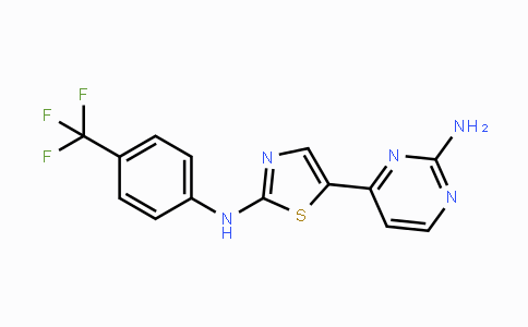 CAS No. 1823183-29-4, 4-{2-[4-(Trifluoromethyl)anilino]-1,3-thiazol-5-yl}-2-pyrimidinamine