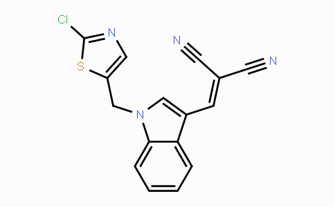 CAS No. 866049-74-3, 2-({1-[(2-Chloro-1,3-thiazol-5-yl)methyl]-1H-indol-3-yl}methylene)malononitrile