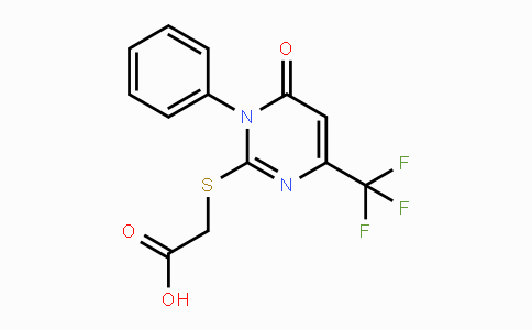 CAS No. 685109-28-8, 2-{[6-Oxo-1-phenyl-4-(trifluoromethyl)-1,6-dihydro-2-pyrimidinyl]sulfanyl}acetic acid