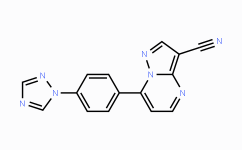 CAS No. 866049-77-6, 7-[4-(1H-1,2,4-Triazol-1-yl)phenyl]pyrazolo[1,5-a]pyrimidine-3-carbonitrile