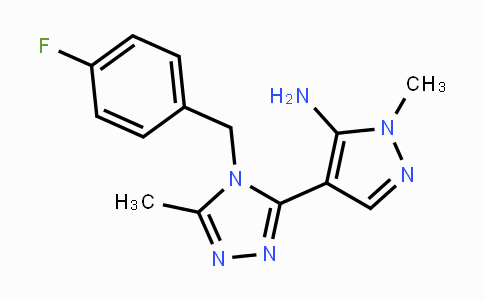 CAS No. 955976-58-6, 4-[4-(4-Fluorobenzyl)-5-methyl-4H-1,2,4-triazol-3-yl]-1-methyl-1H-pyrazol-5-amine