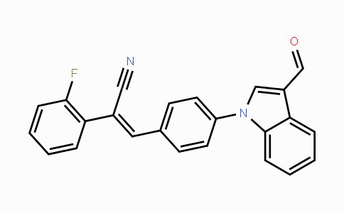 CAS No. 692287-42-6, (Z)-2-(2-Fluorophenyl)-3-[4-(3-formyl-1H-indol-1-yl)phenyl]-2-propenenitrile