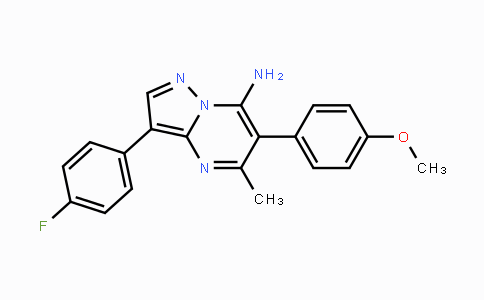 CAS No. 685109-42-6, 3-(4-Fluorophenyl)-6-(4-methoxyphenyl)-5-methylpyrazolo[1,5-a]pyrimidin-7-amine
