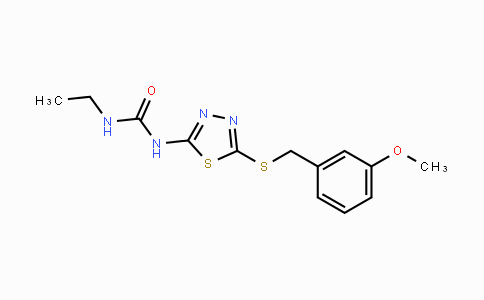 CAS No. 692287-71-1, N-Ethyl-N'-{5-[(3-methoxybenzyl)sulfanyl]-1,3,4-thiadiazol-2-yl}urea