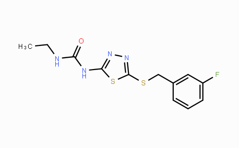 CAS No. 692287-73-3, N-Ethyl-N'-{5-[(3-fluorobenzyl)sulfanyl]-1,3,4-thiadiazol-2-yl}urea