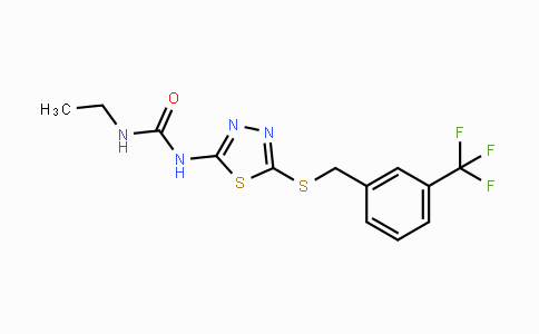 CAS No. 692287-74-4, N-Ethyl-N'-(5-{[3-(trifluoromethyl)benzyl]sulfanyl}-1,3,4-thiadiazol-2-yl)urea