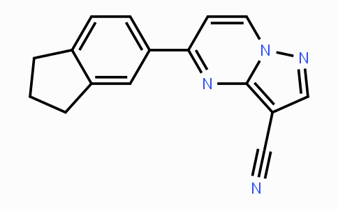 CAS No. 866050-30-8, 5-(2,3-Dihydro-1H-inden-5-yl)pyrazolo[1,5-a]pyrimidine-3-carbonitrile
