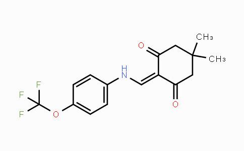 CAS No. 866050-68-2, 5,5-Dimethyl-2-{[4-(trifluoromethoxy)anilino]methylene}-1,3-cyclohexanedione