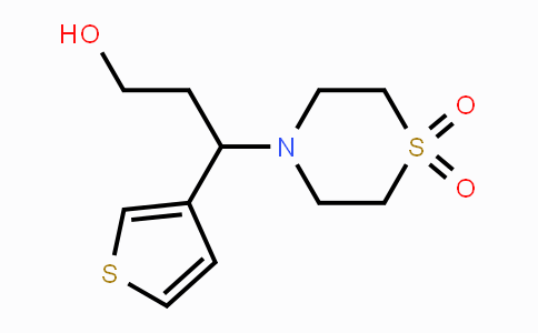 CAS No. 866051-12-9, 4-[3-Hydroxy-1-(3-thienyl)propyl]-1lambda~6~,4-thiazinane-1,1-dione