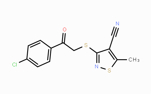 CAS No. 343375-34-8, 3-{[2-(4-Chlorophenyl)-2-oxoethyl]sulfanyl}-5-methyl-4-isothiazolecarbonitrile