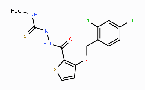 CAS No. 343375-86-0, 2-({3-[(2,4-Dichlorobenzyl)oxy]-2-thienyl}carbonyl)-N-methyl-1-hydrazinecarbothioamide