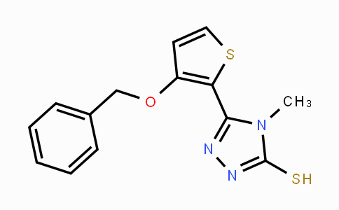 CAS No. 343375-87-1, 5-[3-(Benzyloxy)-2-thienyl]-4-methyl-4H-1,2,4-triazol-3-ylhydrosulfide