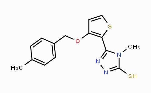 CAS No. 343375-88-2, 4-Methyl-5-{3-[(4-methylbenzyl)oxy]-2-thienyl}-4H-1,2,4-triazole-3-thiol