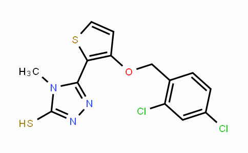 CAS No. 343375-92-8, 5-{3-[(2,4-Dichlorobenzyl)oxy]-2-thienyl}-4-methyl-4H-1,2,4-triazole-3-thiol