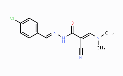 CAS No. 343375-99-5, N'-[(4-Chlorophenyl)methylene]-2-cyano-3-(dimethylamino)acrylohydrazide