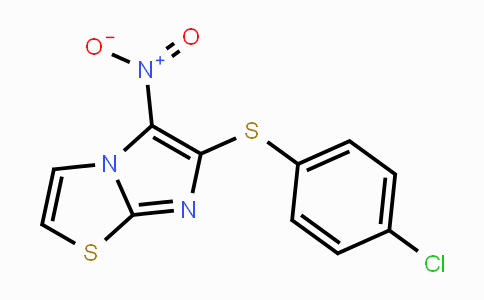 CAS No. 343376-00-1, 4-Chlorophenyl 5-nitroimidazo[2,1-b][1,3]thiazol-6-yl sulfide