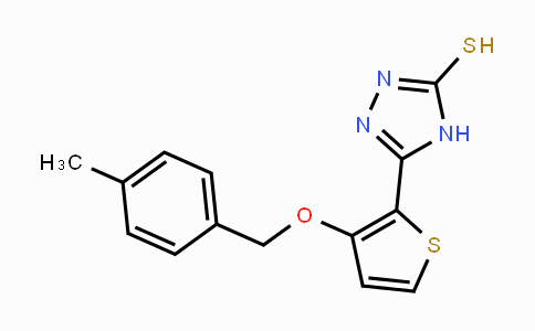 CAS No. 343376-08-9, 5-{3-[(4-Methylbenzyl)oxy]-2-thienyl}-4H-1,2,4-triazol-3-ylhydrosulfide
