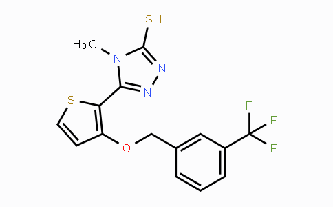 CAS No. 343376-10-3, 4-Methyl-5-(3-{[3-(trifluoromethyl)benzyl]oxy}-2-thienyl)-4H-1,2,4-triazole-3-thiol