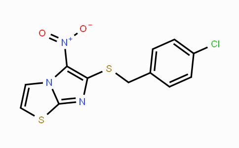 CAS No. 343376-23-8, 4-Chlorobenzyl 5-nitroimidazo[2,1-b][1,3]thiazol-6-yl sulfide