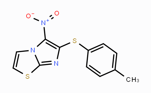 CAS No. 343376-28-3, 4-Methylphenyl 5-nitroimidazo[2,1-b][1,3]thiazol-6-yl sulfide