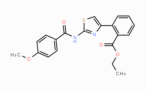 CAS No. 339010-11-6, Ethyl 2-{2-[(4-methoxybenzoyl)amino]-1,3-thiazol-4-yl}benzenecarboxylate
