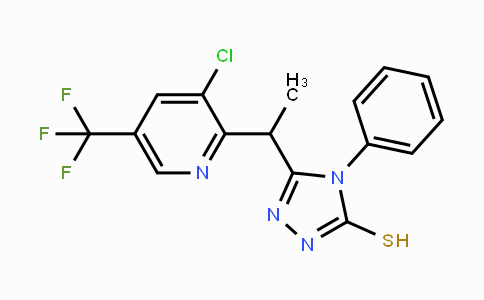 CAS No. 339010-57-0, 5-{1-[3-Chloro-5-(trifluoromethyl)-2-pyridinyl]ethyl}-4-phenyl-4H-1,2,4-triazole-3-thiol