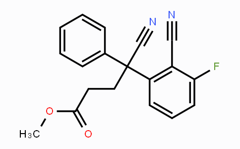 CAS No. 400086-50-2, Methyl 4-cyano-4-(2-cyano-3-fluorophenyl)-4-phenylbutanoate