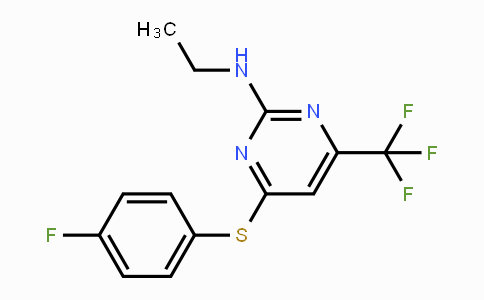 CAS No. 339011-02-8, N-Ethyl-4-[(4-fluorophenyl)sulfanyl]-6-(trifluoromethyl)-2-pyrimidinamine