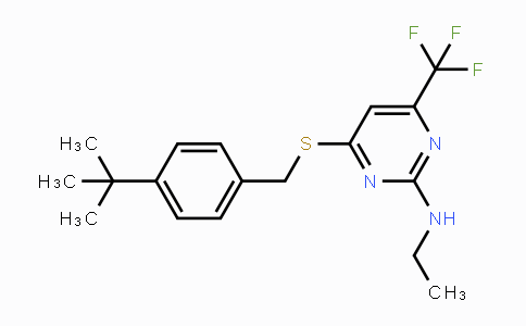 CAS No. 339011-22-2, 4-{[4-(tert-Butyl)benzyl]sulfanyl}-N-ethyl-6-(trifluoromethyl)-2-pyrimidinamine