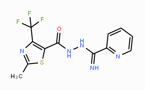 CAS No. 344262-00-6, N'-[Imino(2-pyridinyl)methyl]-2-methyl-4-(trifluoromethyl)-1,3-thiazole-5-carbohydrazide