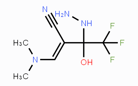 CAS No. 400086-95-5, (E)-3-(Dimethylamino)-2-(2,2,2-trifluoro-1-hydrazino-1-hydroxyethyl)-2-propenenitrile