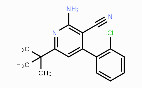 CAS No. 344264-44-4, 2-Amino-6-(tert-butyl)-4-(2-chlorophenyl)nicotinonitrile