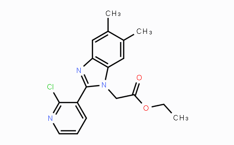 CAS No. 344278-84-8, Ethyl 2-[2-(2-chloro-3-pyridinyl)-5,6-dimethyl-1H-1,3-benzimidazol-1-yl]acetate