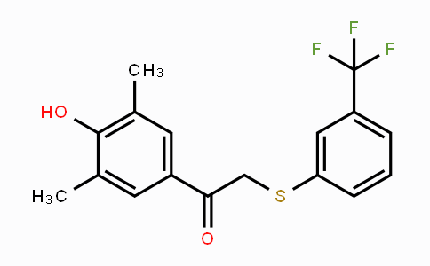 CAS No. 344279-36-3, 1-(4-Hydroxy-3,5-dimethylphenyl)-2-{[3-(trifluoromethyl)phenyl]sulfanyl}-1-ethanone