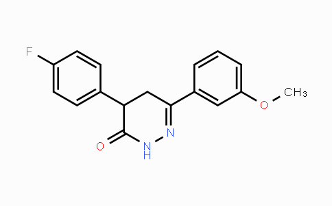 CAS No. 344282-41-3, 4-(4-Fluorophenyl)-6-(3-methoxyphenyl)-4,5-dihydro-3(2H)-pyridazinone