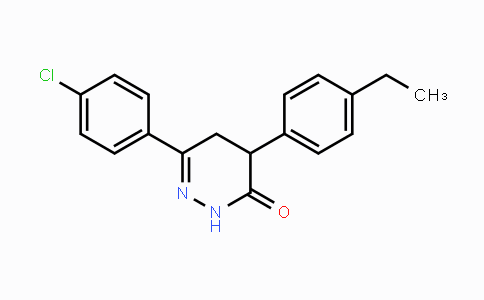 CAS No. 344282-44-6, 6-(4-Chlorophenyl)-4-(4-ethylphenyl)-4,5-dihydro-3(2H)-pyridazinone